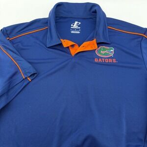 Logo Athletic Florida Gators Mens Large Blue Orange Performance Polo Shirt